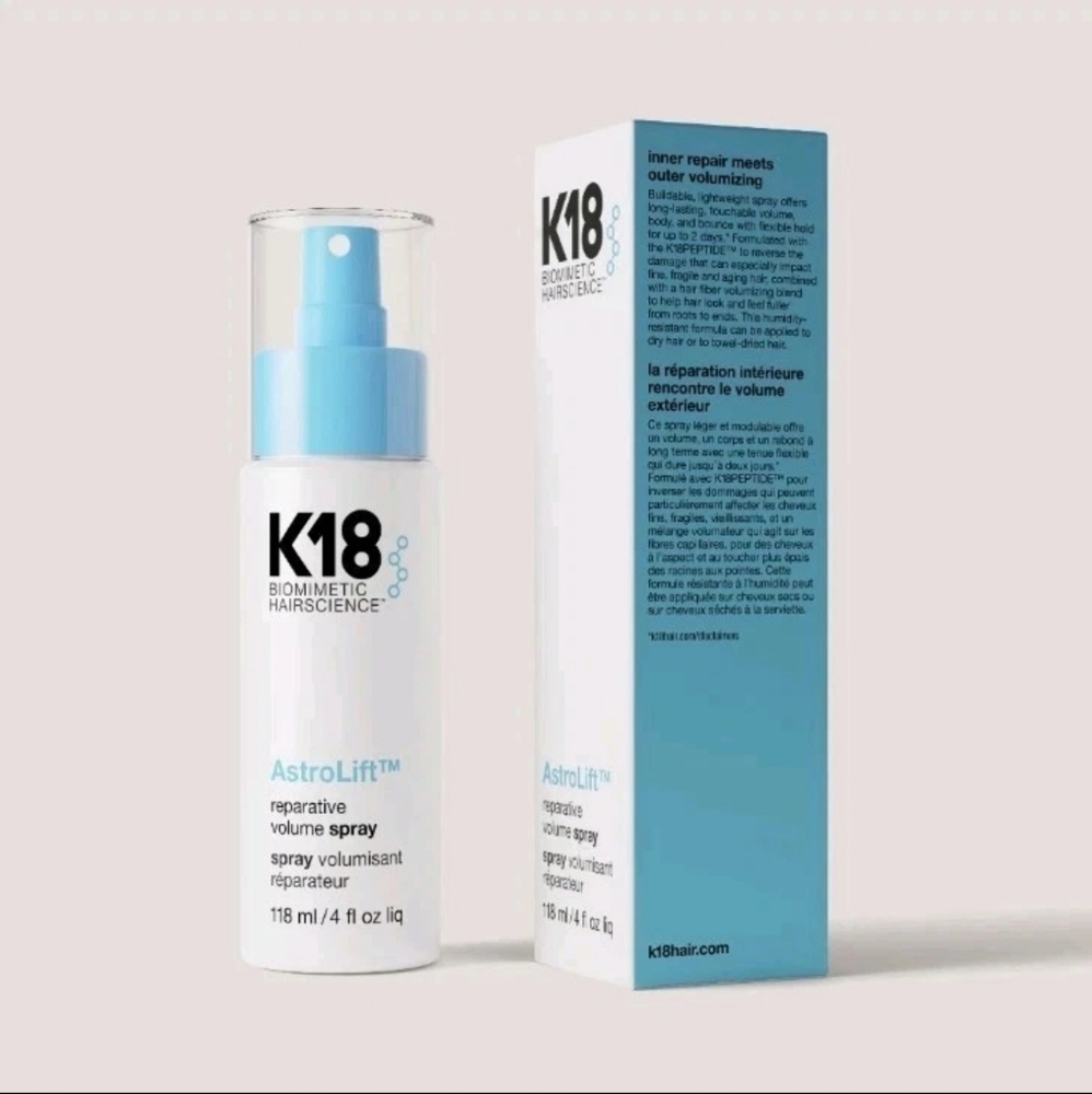 K18 Biomimetic Hairscience AstroLift Reparative Volume Spray 4 Oz New In Box